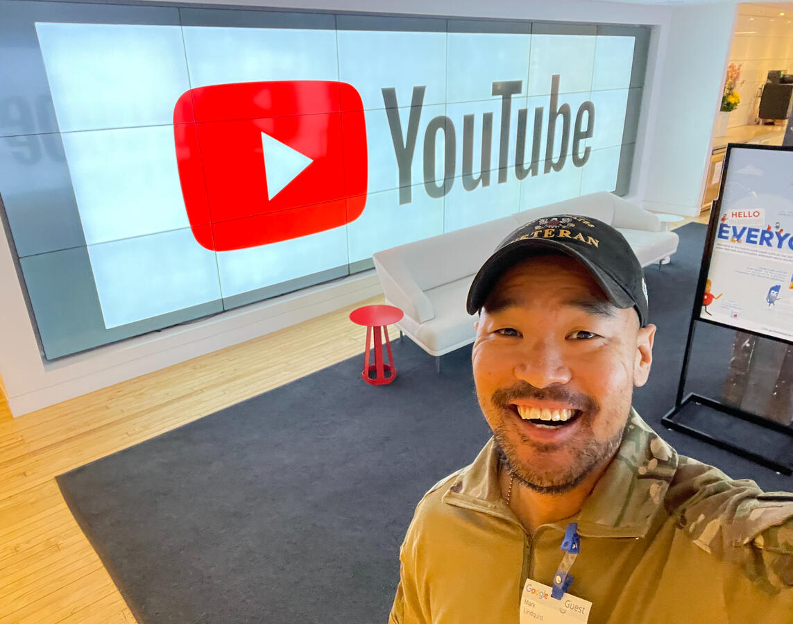 U.S. Air Force Veteran Mark J. Lindquist at YouTube HQ in NYC lobbying for Ukraine U.S. Air Force Veteran Mark J. Lindquist at YouTube HQ in NYC lobbying for Ukraine